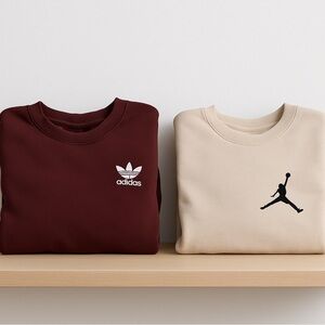 adidas Maroon and Cream Kids Sweatshirts